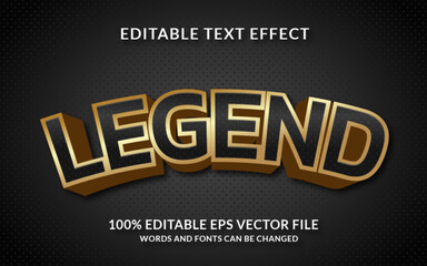 Legend Editable text effect