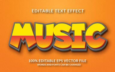 Obraz premium Music Editable Text Effect