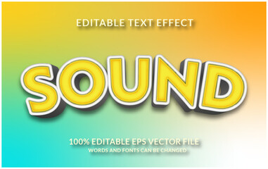 Sound editable text effect