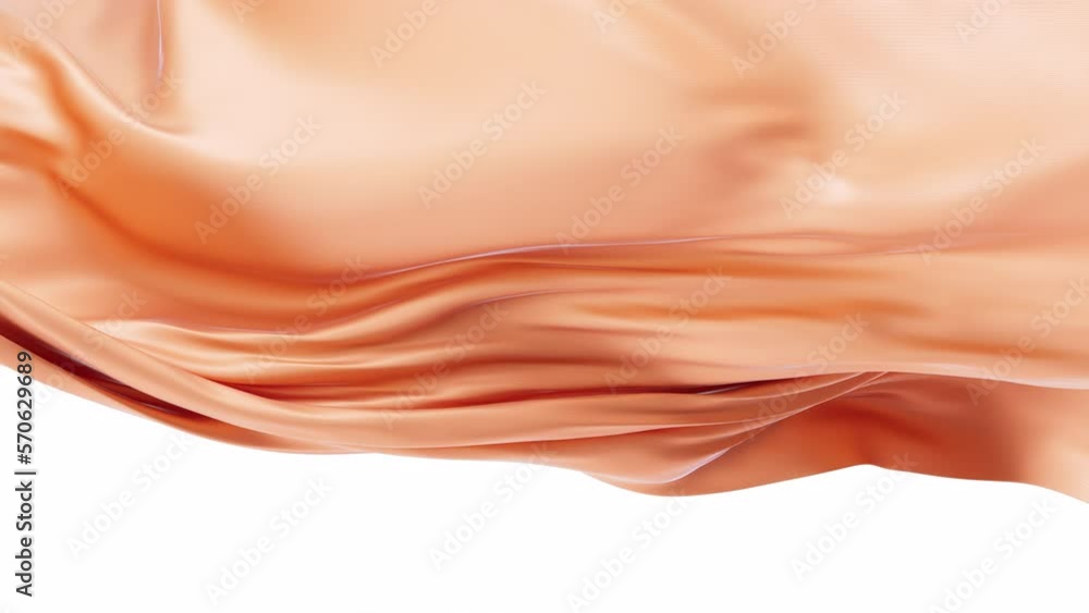 Aufkleber smooth wave cloth background with alpha channel, 3d rendering.