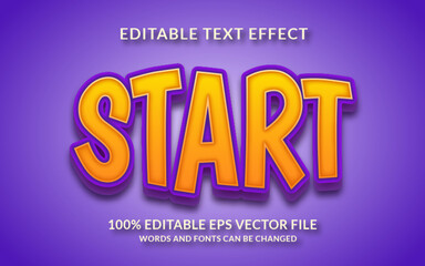 Obraz premium Start Editable text effect