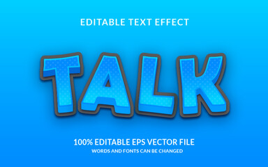 Talk Editable text effect