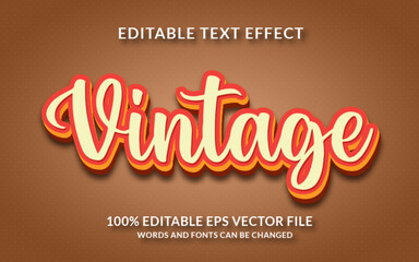 Vintage Editable text effect