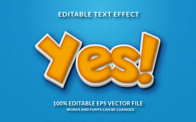 Yes Editable text effect