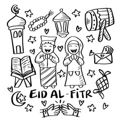 Set of doodle Eid al Fitr