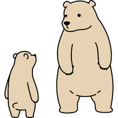 Bear polar kid character cartoon illustration