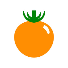 橙色のミニトマトのシンプルなベクターイラスト