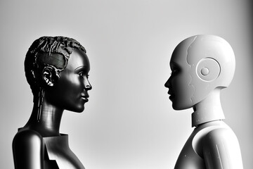 Generative Ai image of Artificial intelligence Chat GPT robot.	
