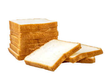 Fresh toast wheat bread sliced isolated on white background with clipping path,