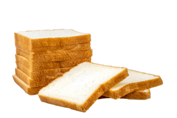 Fresh toast wheat bread sliced isolated on white background with clipping path,