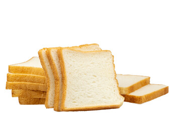Fresh toast wheat bread sliced isolated on white background with clipping path,