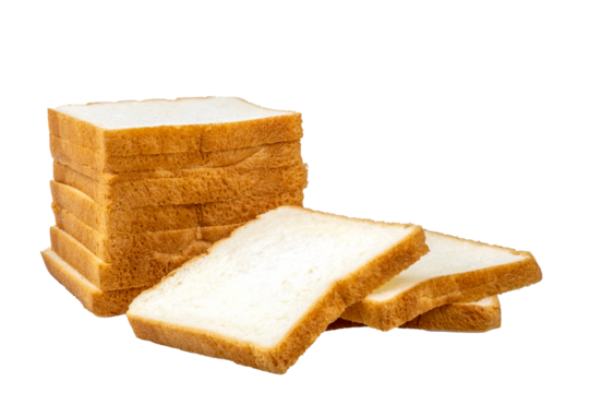 Fresh toast wheat bread sliced isolated on white background with clipping path,