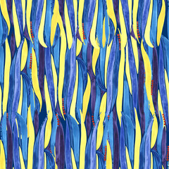 Watercolor seamless pattern with colorful stripes.