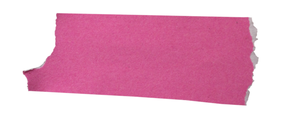 Pink paper piece on transparent background. Png paper.