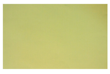 Yellow paper piece on transparent background. Png paper.