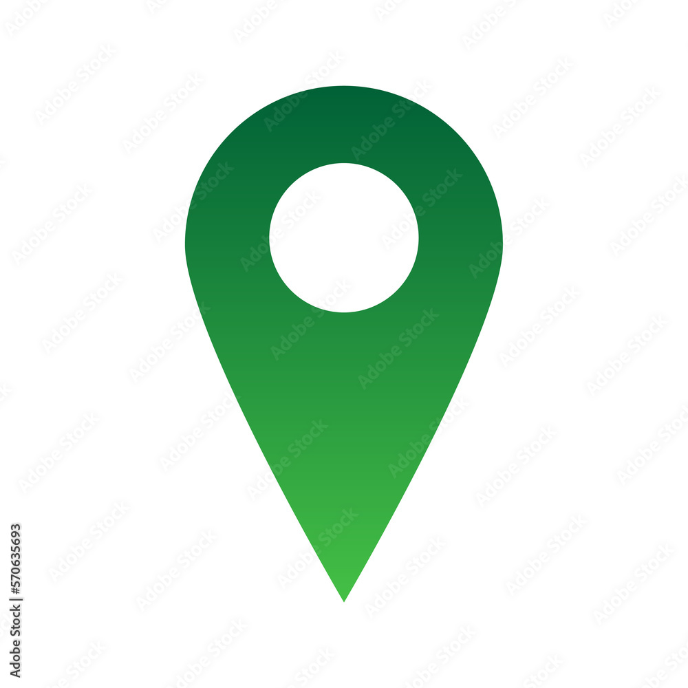 Aufkleber map pointer with icon green transparant background