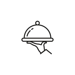 Tray of Food Icon Vector Logo Template