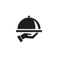 Tray of Food Icon Vector Logo Template