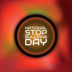 National Stop Bullying Day. Geometric design suitable for greeting card poster and banner