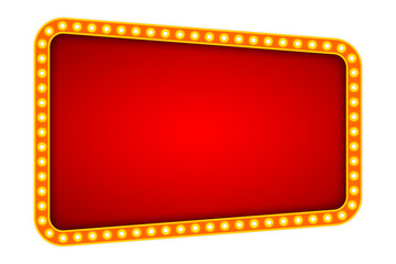 Retro lightbox billboard vintage frame sign board