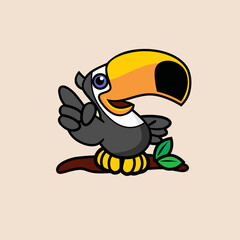 cute toucan image illustration vector