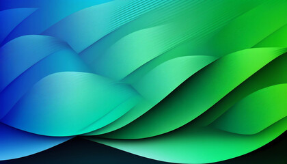 abstract green background with waves - Generative Ai - Wallpaper