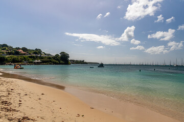 White  sand beach in Sainte Anne, Martinique, France