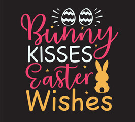 Obraz premium Bunny Kisses Easter Wishes SVG DESIGN