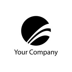 Obraz premium Circle business company logo in black and white color