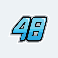 number racing design vector