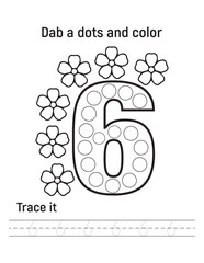 number tracing worksheet,