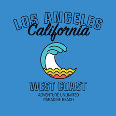 Vector illustration surfing theme badge design. For t-shirt prints, posters, stickers and other uses.