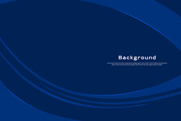 Blue curve background, template for banner, flyer, cover