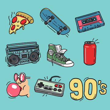 90`s, art, audio, bobble gum, boom box, cartoon, cassette, clipart, colorful, design, drawing, element, entertainment, fashion, frink, fun, gas water, glasses, graphic, hip hop, hipster, joystick, mtv