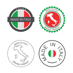 Made in Italy. Collection of Italian logos and stickers.