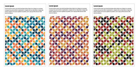 Abstract muticolour metaball pattern on white background poster cover design. Vector illustration. 