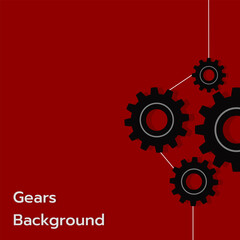 Gear wheel and cog set mechanism abstract background for industrial, engineering and technology use to web design, book cover, background, poster or decoration.