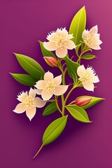 Abstract flower wallpaper, digital art illustration
