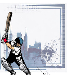Cricket Poster Background Vector