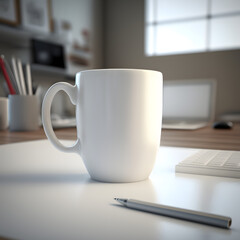 standard white coffee cup, Generative AI