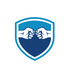 Fototapeta premium two hand fist logo vector design [Converted]