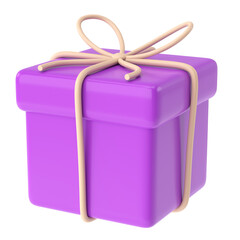 3D gift box. 3D illustration.