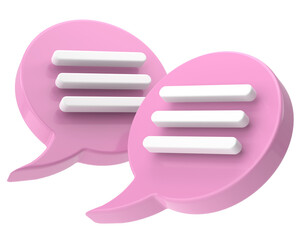 Live chat icon. 3D illustration.