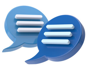 Live chat icon. 3D illustration.