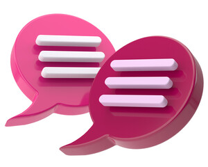 Live chat icon. 3D illustration.