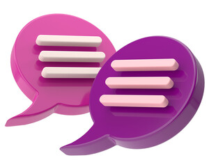 Live chat icon. 3D illustration.