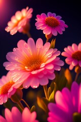 Fototapeta premium Abstract flower wallpaper, digital art illustration