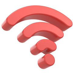 3D wifi icon. 3D illustration.