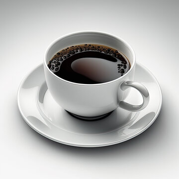 Generative AI image of a black coffee cup