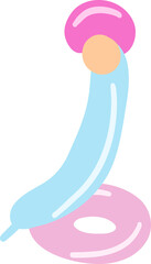 Pastel colours snake balloon